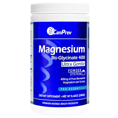 CanPrev Magnesium Bisglycinate 400 Ultra Gentle Powder 240g 48 Servings, 400mg Elemental Magnesium Per Scoop, Supports Restful Nights, Muscle Function, Gentle on Digestion, Vegan, Non-GMO, Gluten-Free - Image 1