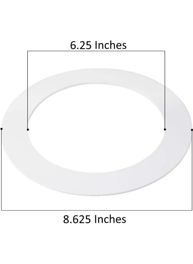 Generic 10 Pk White Goof/Trim Ring For 5/6 Or 8 Inch Recessed Can Lighting Down Light Outer Diameter 8.62 Inches Inner Diameter 6.25 Inches  - Image 1