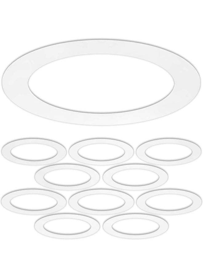 Generic 10 Pk White Goof/Trim Ring For 5/6 Or 8 Inch Recessed Can Lighting Down Light Outer Diameter 8.62 Inches Inner Diameter 6.25 Inches  - Image 2