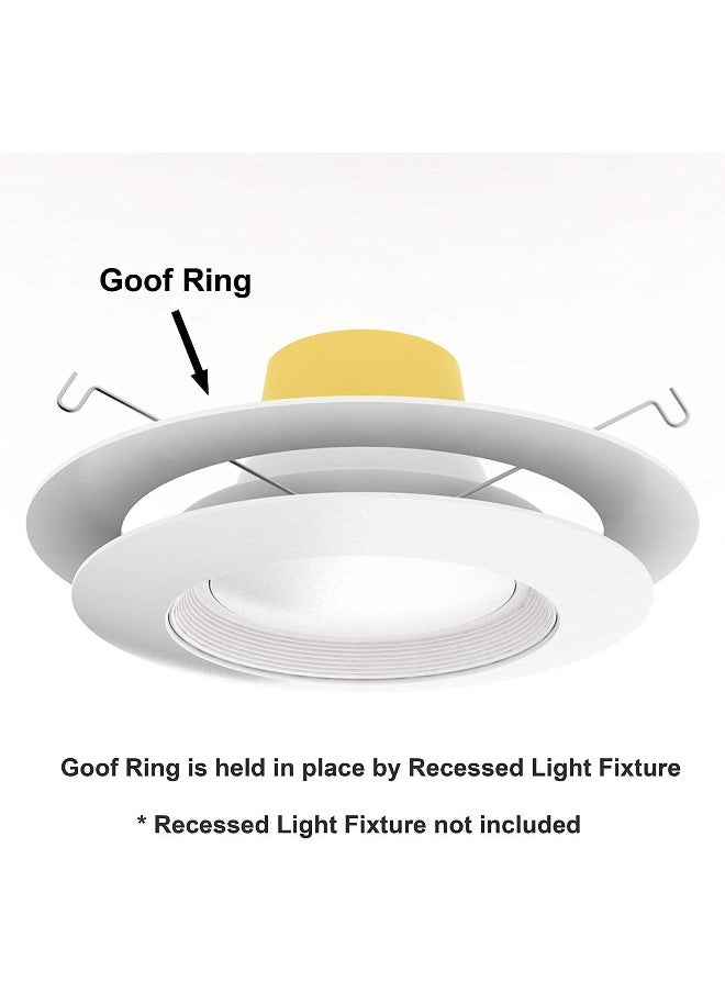 Generic 10 Pk White Goof/Trim Ring For 5/6 Or 8 Inch Recessed Can Lighting Down Light Outer Diameter 8.62 Inches Inner Diameter 6.25 Inches  - Image 4