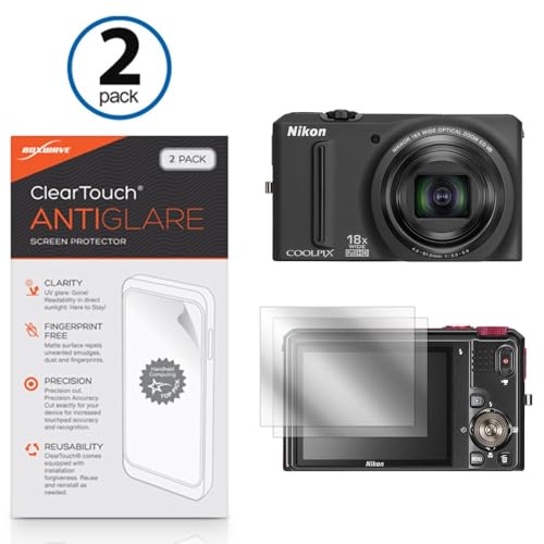 BoxWave Screen Protector Compatible with Nikon Coolpix S9100 - ClearTouch Anti-Glare (2-Pack), Anti-Fingerprint Matte Film Skin for Nikon Coolpix S9100, Nikon Coolpix S9100, AW130 - Image 3