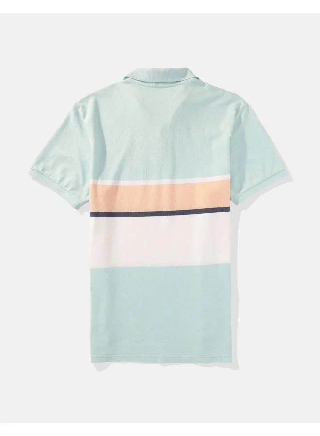 American Eagle AE Striped Polo Shirt