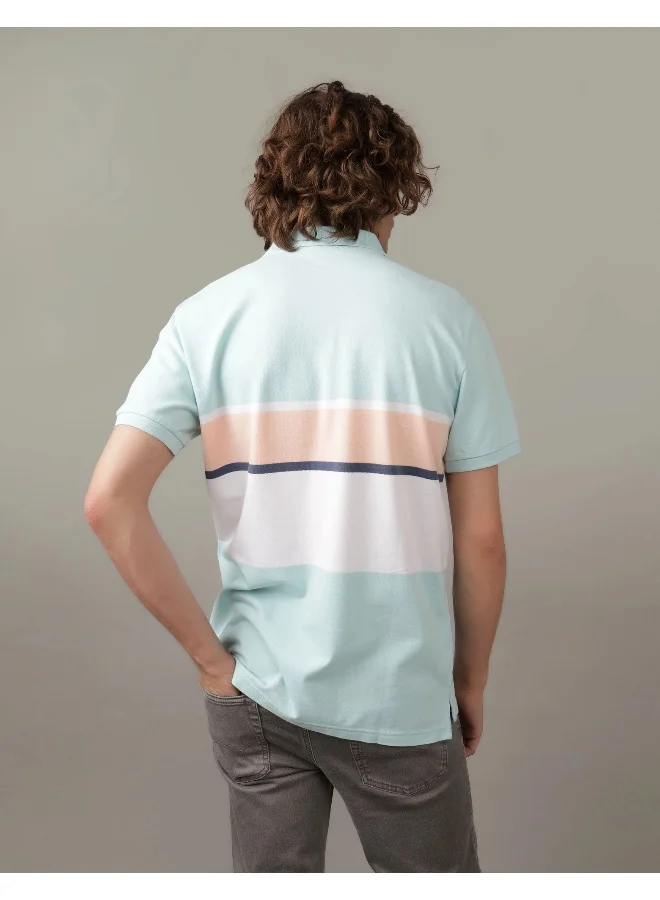 American Eagle AE Striped Polo Shirt