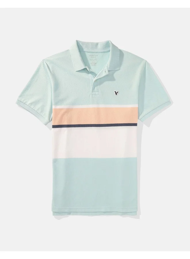 American Eagle AE Striped Polo Shirt