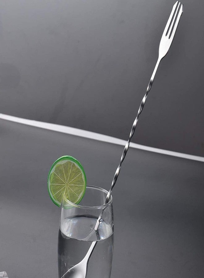 E - Ezra E-Ezra 12-Inch Stirrer Stirring Bar Spoon, Set of 3 Stainless Steel Mixing Spoons, Spiral Pattern Bar Cocktail Shaker Spoon - Image 4