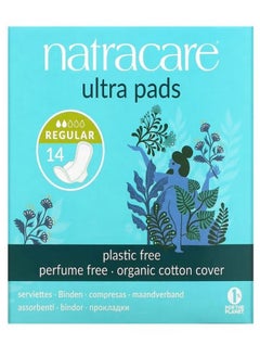 NATRACARE Ultra Pads Organic Cotton Cover Regular 14 Pads  - Image 1