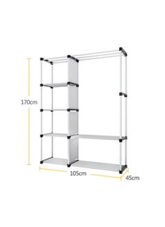 MTL Portable Fabric Wardrobe Clothes Storage Organizer Beige  - Image 2