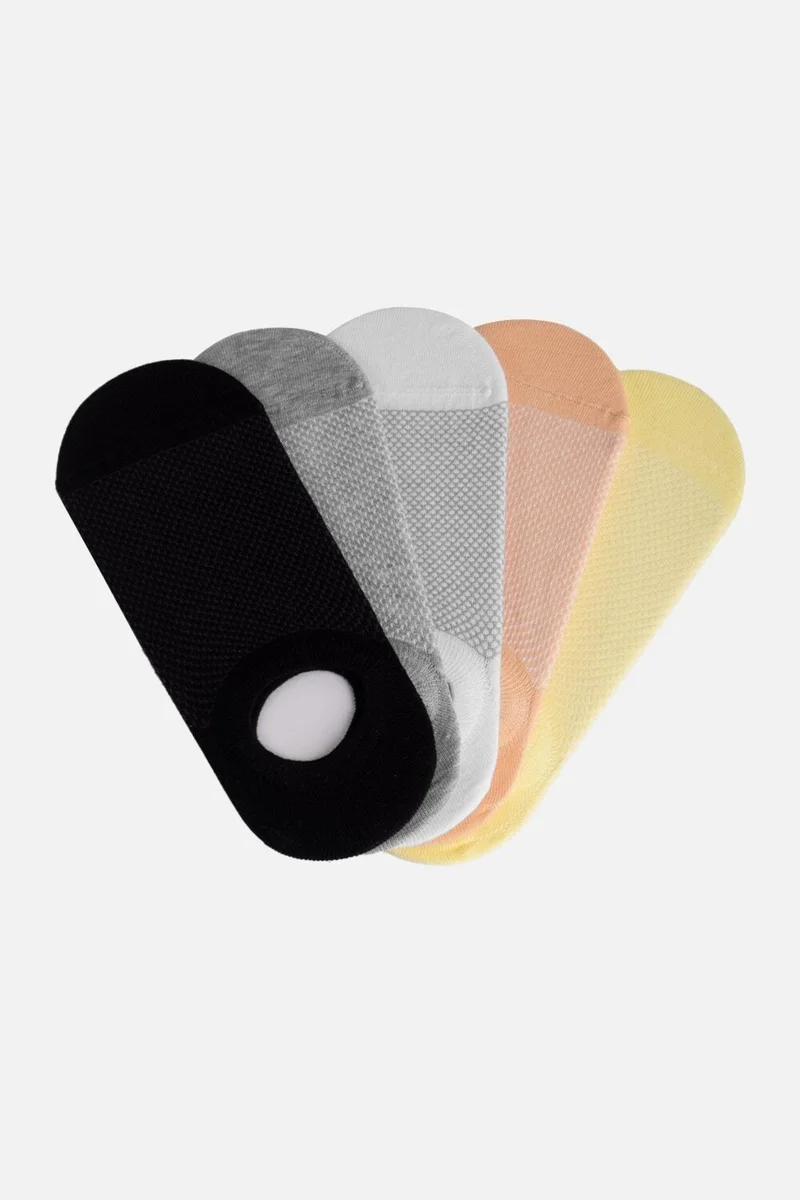 Aytuğ Women's Cotton 5 Pairs Special Boxed Ballerina Socks - 31344