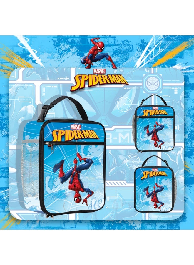 Marvel Spider-Man style large-capacity small tote bag, can hold multiple lunch boxes, suitable for travel and daily commuting. - Image 1