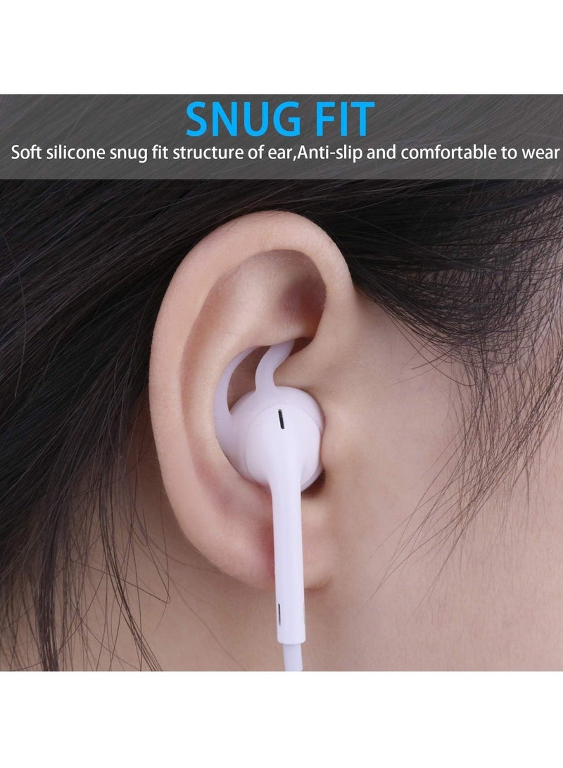 4 Pairs Silicone Ear Tips for Air Pods 1/2, Anti-Slip/Drop Ear Hook Gel Headphones Earphones Protective Accessories Tips, Soft Comfortable for iPhone 6S/6 Plus/5S/5C/5 Earbuds - Image 2