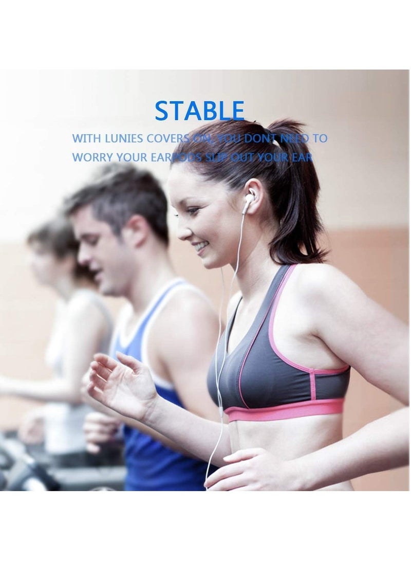 4 Pairs Silicone Ear Tips for Air Pods 1/2, Anti-Slip/Drop Ear Hook Gel Headphones Earphones Protective Accessories Tips, Soft Comfortable for iPhone 6S/6 Plus/5S/5C/5 Earbuds - Image 5