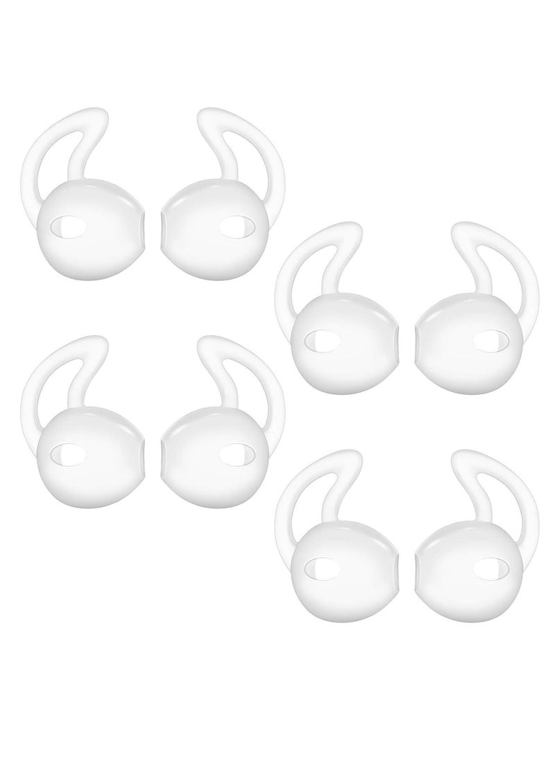 4 Pairs Silicone Ear Tips for Air Pods 1/2, Anti-Slip/Drop Ear Hook Gel Headphones Earphones Protective Accessories Tips, Soft Comfortable for iPhone 6S/6 Plus/5S/5C/5 Earbuds - Image 1