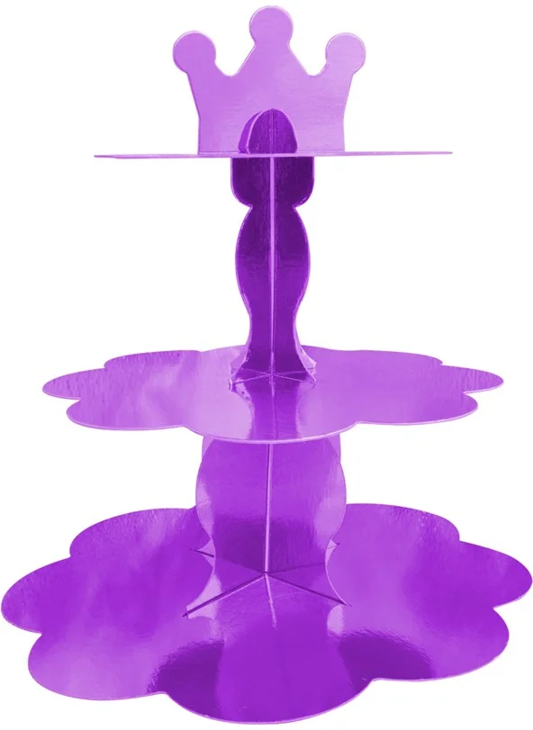 Alsepeteavm Cupcake Presentation Stand Metallic Purple
