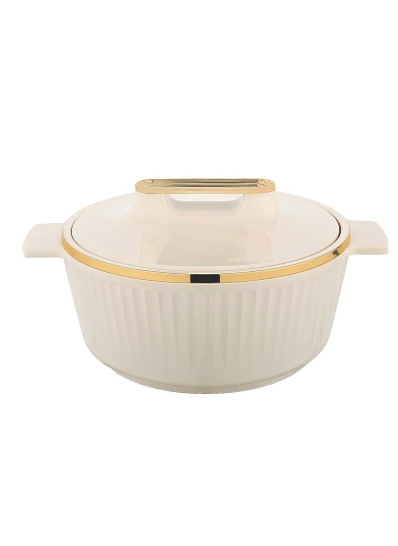 Asian Fancy Casserole Stainless Steel Insulated Hotpot 2500ML - Beige  - Image 1