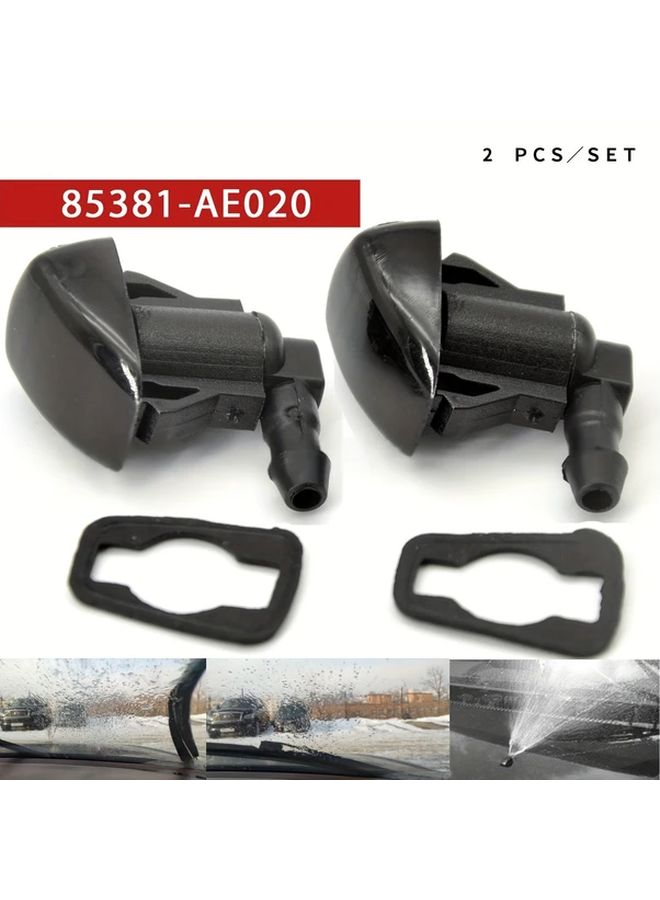 2 PCS Car Windshield Washer Nozzle Set Compatible with Toyota Corolla Models OE 85381 AE020 - Image 1