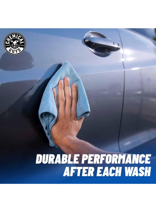 Chemical Guys Workhorse Professional Grade Microfiber Towel Blue 16 x 16 Inch 7000507 - Image 5