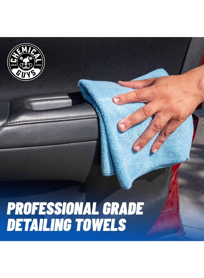 Chemical Guys Workhorse Professional Grade Microfiber Towel Blue 16 x 16 Inch 7000507 - Image 3
