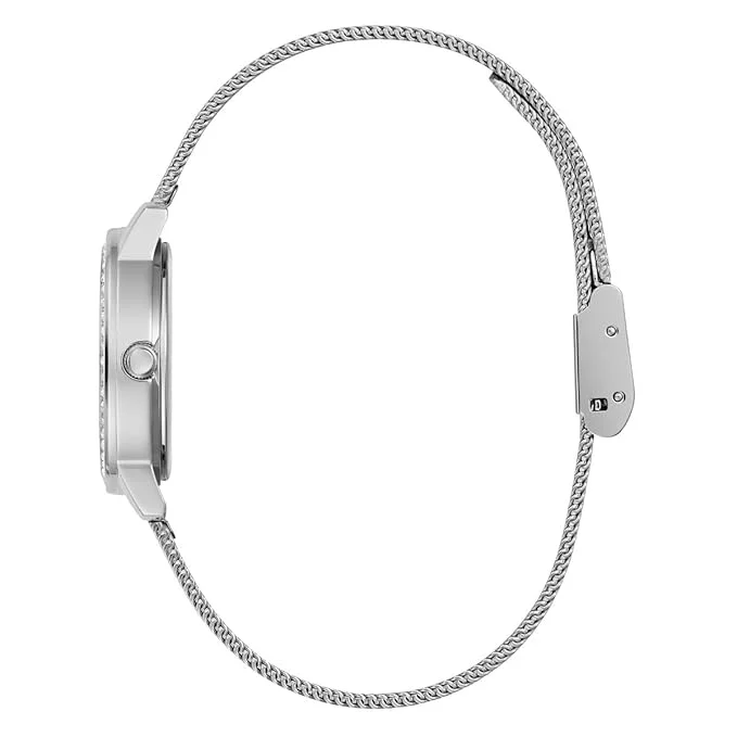 GUESS GUESS Melody White Round Dial Analog Women's Watch - GW0534L1, Silver Tone, Analog Watch