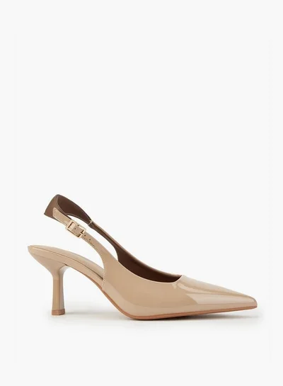 Flora Bella By Shoexpress Solid Pointed Toe Shoes with Buckle Closure and Stiletto Heels