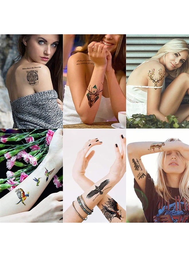 NewCraft Temporary Tattoos Kit Jagua Tattoo Kit with 8 Colors Temporary Tattoo Inks, Freckles Jagua Gel for Body Art Markers, 102 Patterns Fake Tattoos stencils DIY for Men Women - Image 2