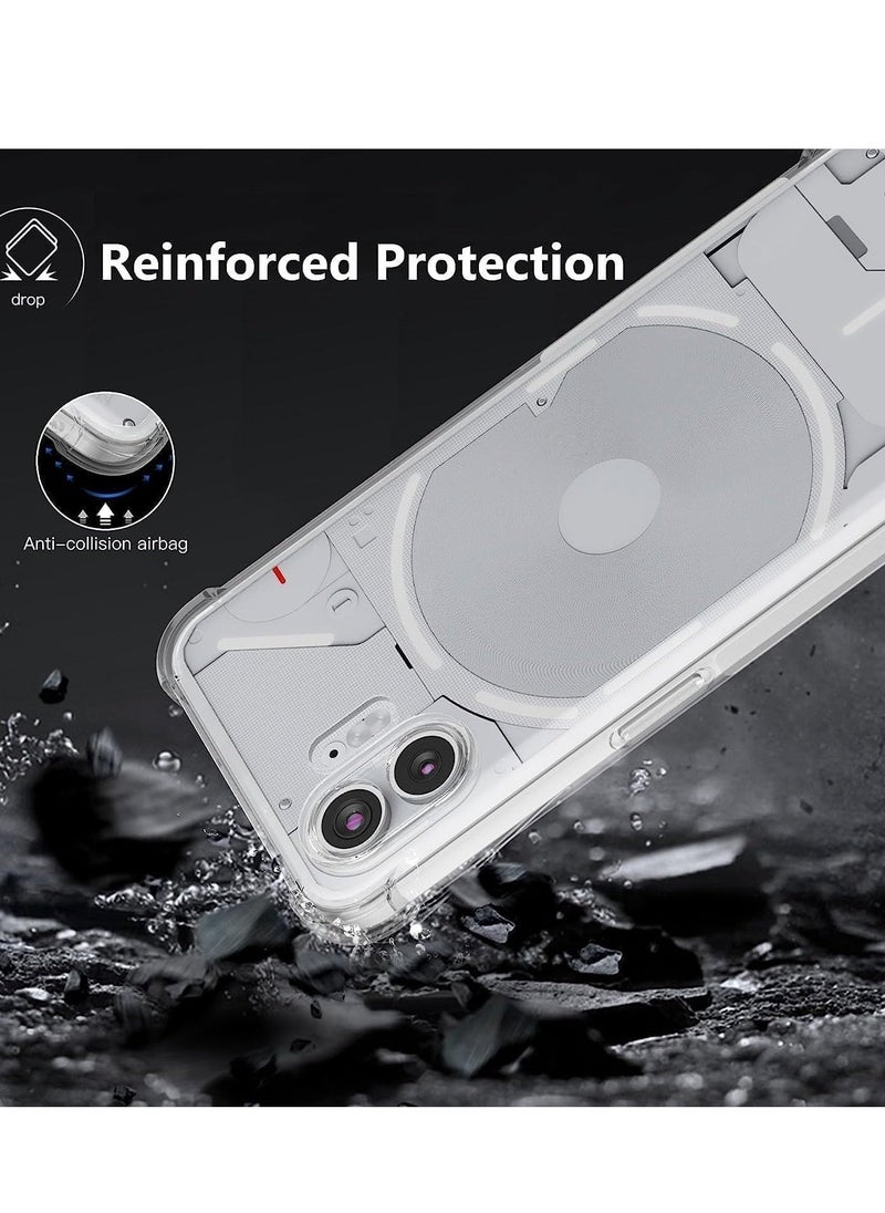 Raxoom Nothing Phone 2 Case Cover Transparent Anti Scratch Case Shock Absorbent Bumper Protective Transparent Back Cover with Camera Protection for Nothing Phone 2 - Image 3