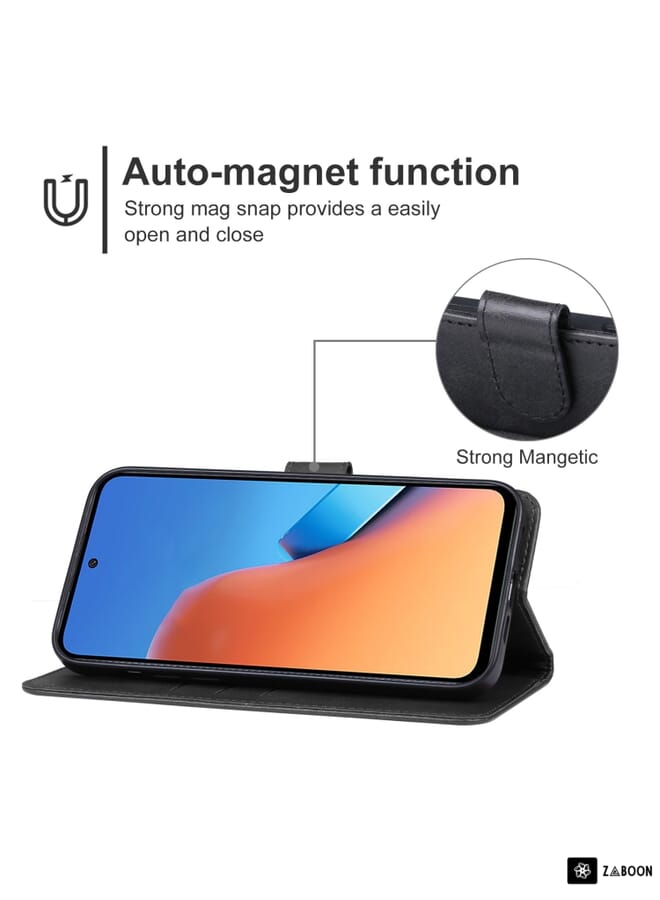 جرين تايجر حافظة هاتف جلدية لهاتف Xiaomi Redmi 12 (أسود) - Image 4