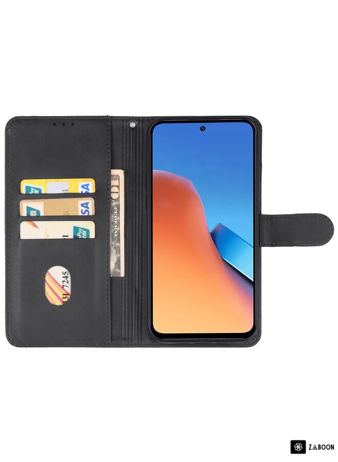 جرين تايجر حافظة هاتف جلدية لهاتف Xiaomi Redmi 12 (أسود) - Image 3