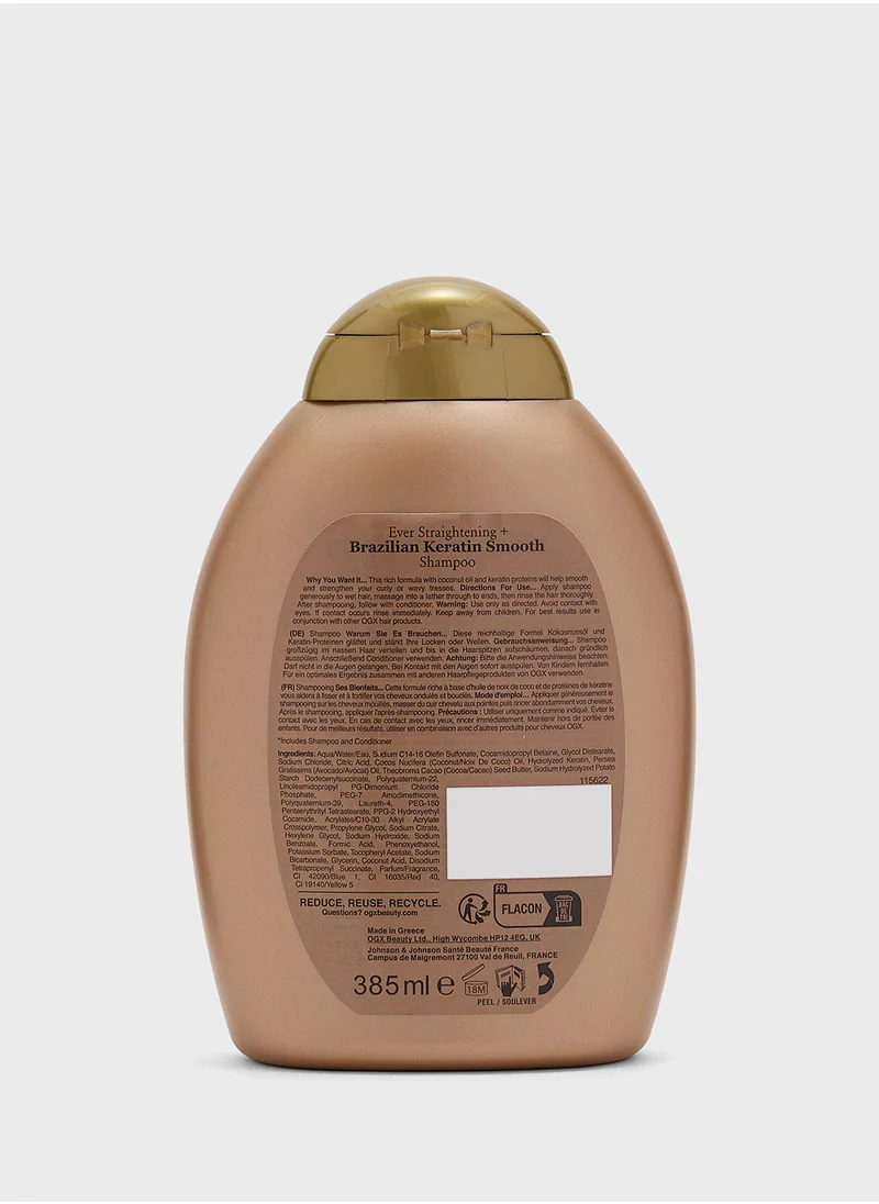Ogx Shampoo, Ever Straightening+ Brazilian Keratin Smooth, & Ph Balanced Formula