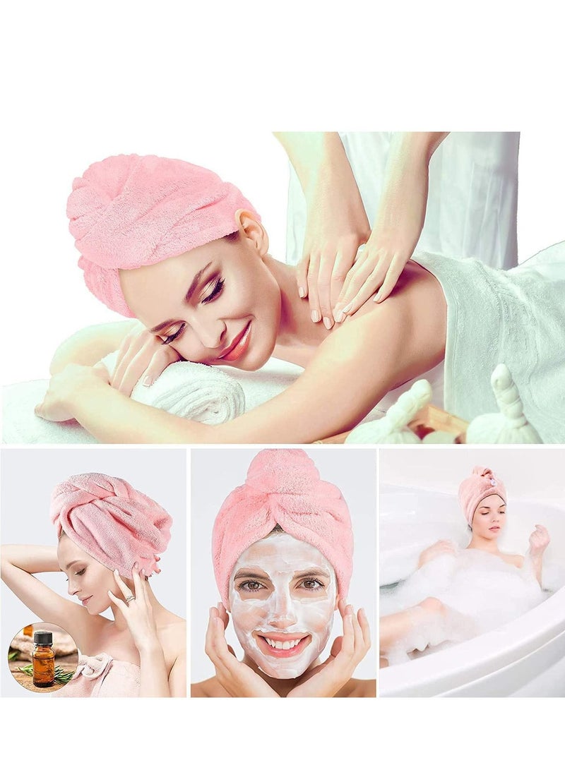 Microfiber Hair Towel Wrap 2 Pack Super Absorbent Fast Drying Hair Turban soft Anti Frizz Hair Wrap Towels for Women Wet Hair Curly Longer Thicker Hair - Image 3