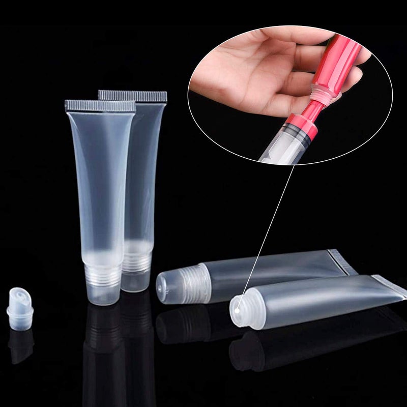 Rolybag 22 Packs Empty Lip Gloss Tubes Containers(10ml),Travel empty bottle,Refillable Soft Cosmetic Squeeze Tubes For Women & Girls DIY Lip Gloss Cosmetics - Image 2