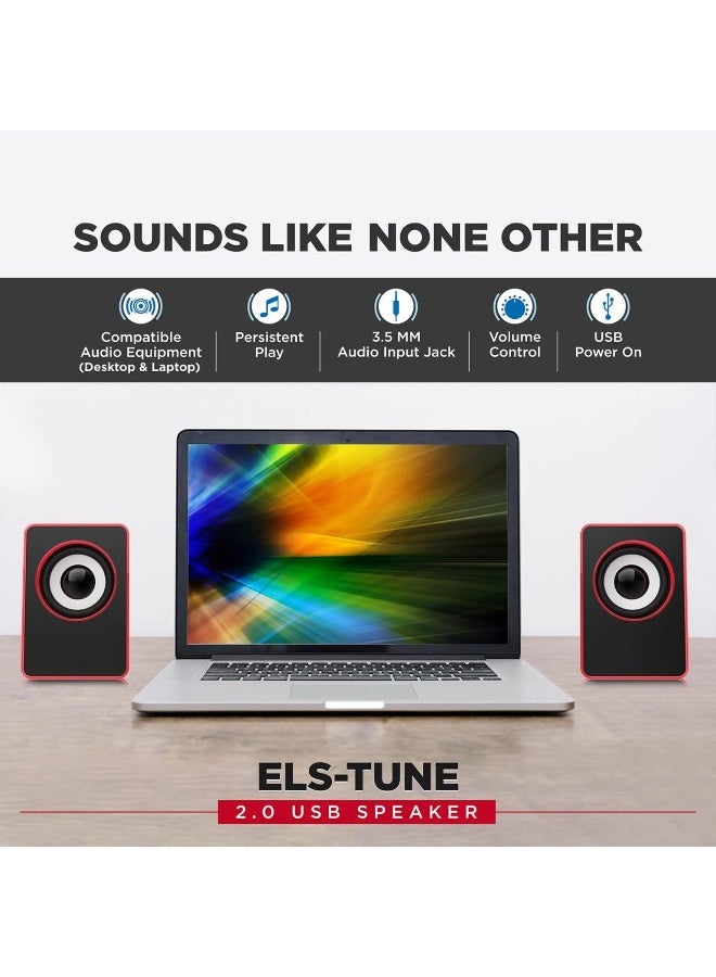 LEERFEI N7 Desktop Speakers 6W - 2.0 Channel Stereo - USB Powered + 3.5mm Cable - Image 5