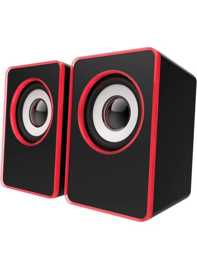 LEERFEI N7 Desktop Speakers 6W - 2.0 Channel Stereo - USB Powered + 3.5mm Cable - Image 1