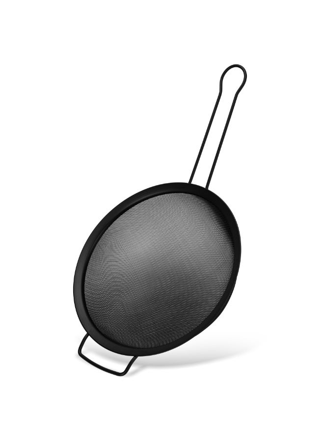 Fissman Fine Mesh Strainer 24cm with Hanging Loop, Kitchen Fine Mesh Seive Stainless Steel, Sieve Sifters For Food, Tea, Rice, Oil, Noodles, Fruits, Vegetables - Easy to Clean, Rust Proof  - Image 1
