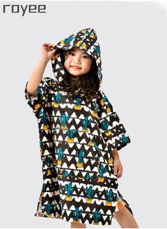 Royee Kids Hooded Bath Beach Towel Girls Boys Swim Pool Cover Up Super Absorbent Cute Cartoon Animal Full Vitality  - Image 3
