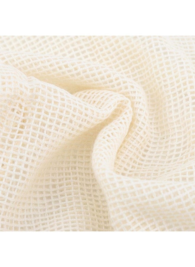 5 PCS Reusable Produce Bags, Cotton Mesh Bags with Drawstring Toggle Closure for Fruit Vegetable Miscellaneous Grains Storage(#1)  - Image 3