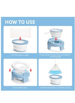 Excefore Portable Potty Bags, 5 Volumes 100 Pcs Potty Chair Liners for Travel Potty Seat, Universal Size Travel Potty Bags for Potty Training Toilet, Potty Liners for Toddlers Pets Outdoors  - Image 4
