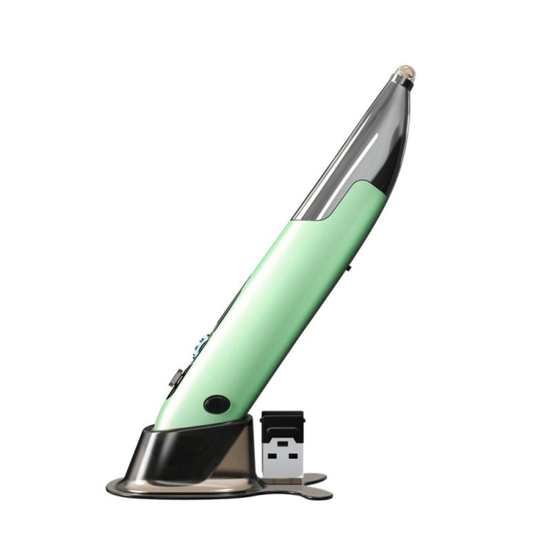 Optical Pen: Green, 3 Mode, 450mAh Long Battery Life, Ultra Compact - Precise Tracking Without Pad, 2.4G Wireless + Dual BT for Home Office Travel - Image 1