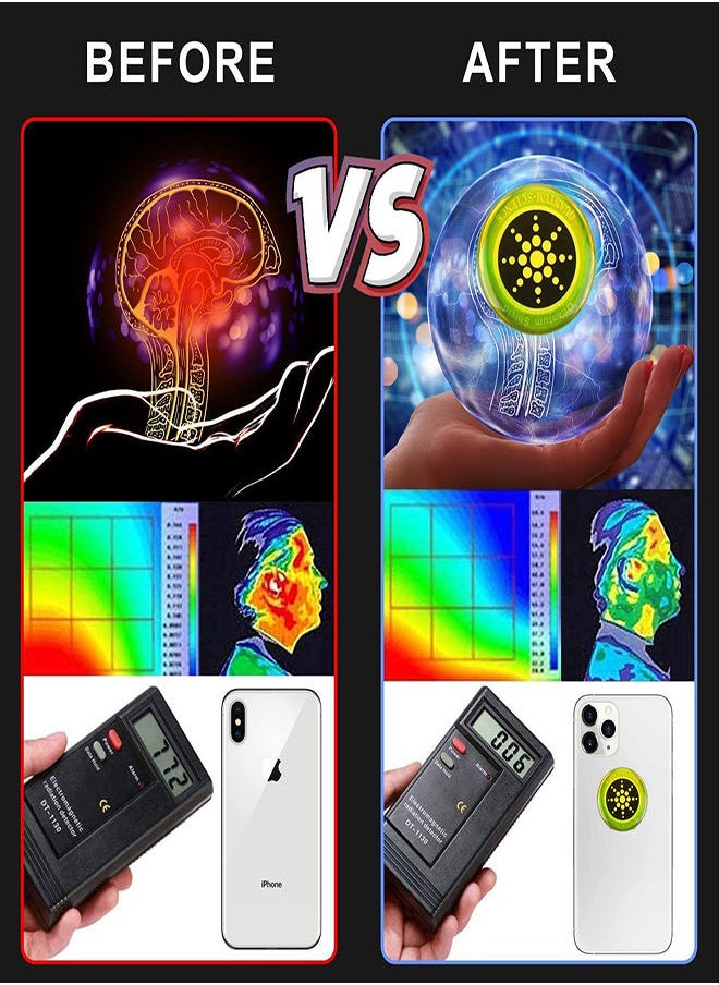 SYOSI - Cell Phone 5G EMF Protection Stickers, 6Pcs Anti 5G Radiation Shield Sticker, Radiation Neutralizers, 98% Effective Protector Smart Phones, Laptops, Tablets, TV, Monitors, All Devices (Golden) - Image 1