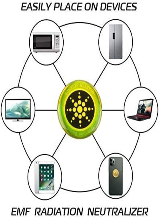 SYOSI - Cell Phone 5G EMF Protection Stickers, 6Pcs Anti 5G Radiation Shield Sticker, Radiation Neutralizers, 98% Effective Protector Smart Phones, Laptops, Tablets, TV, Monitors, All Devices (Golden) - Image 1