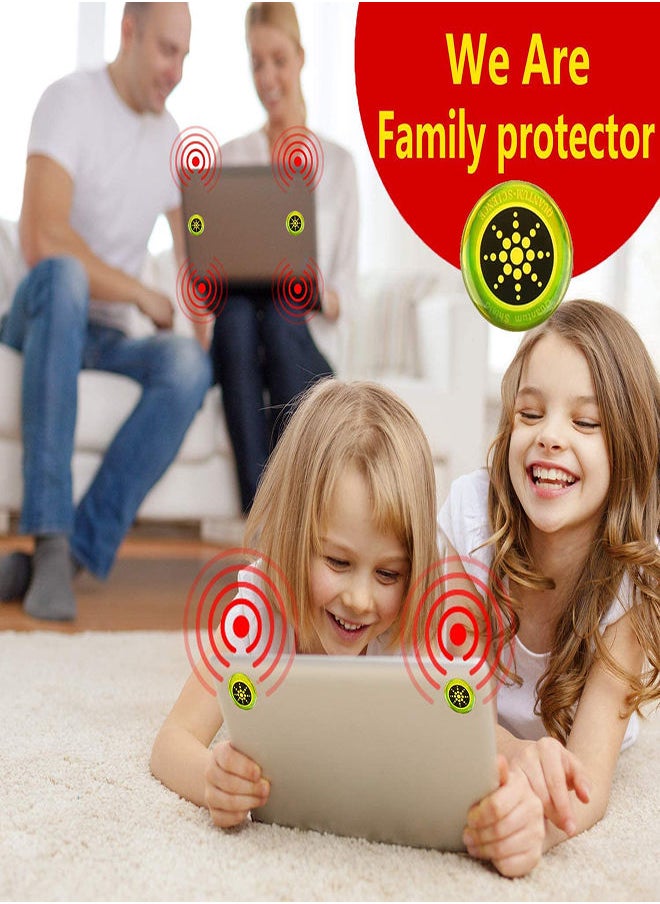 SYOSI - Cell Phone 5G EMF Protection Stickers, 6Pcs Anti 5G Radiation Shield Sticker, Radiation Neutralizers, 98% Effective Protector Smart Phones, Laptops, Tablets, TV, Monitors, All Devices (Golden) - Image 1