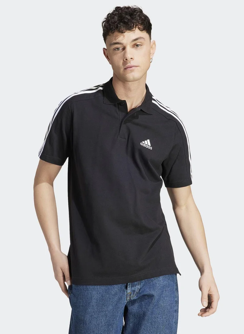 Adidas adidas M 3S Pq Ps Black Training Polo Shirts 2XS