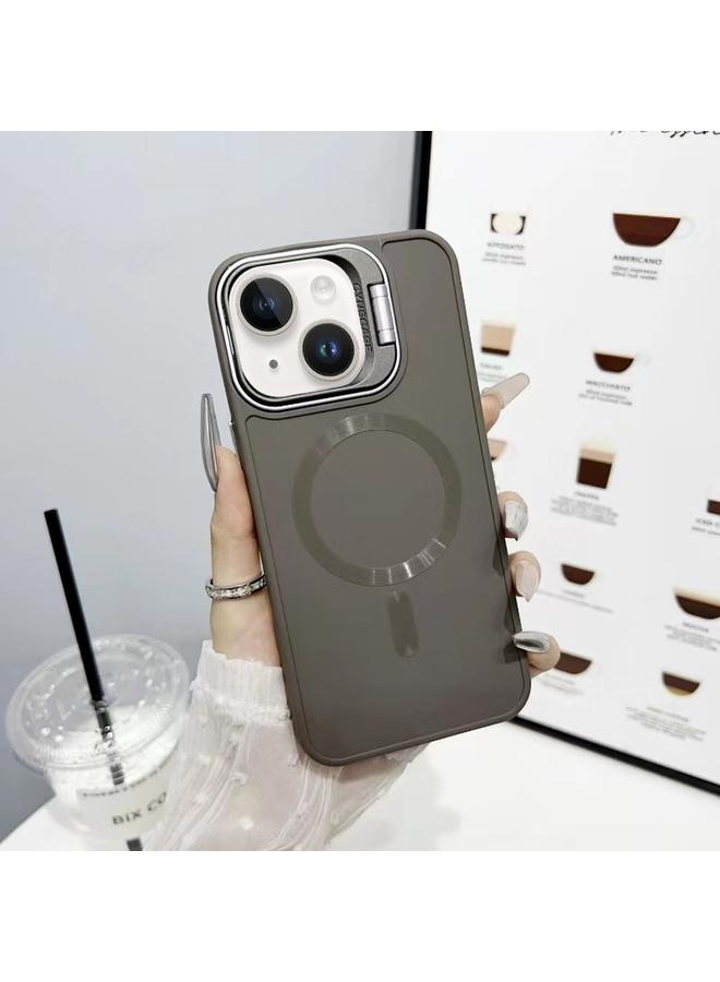 S-TOP Case For iPhone 13 / 14 CD Texture Frosted MagSafe Lens Holder Phone Case - Image 1