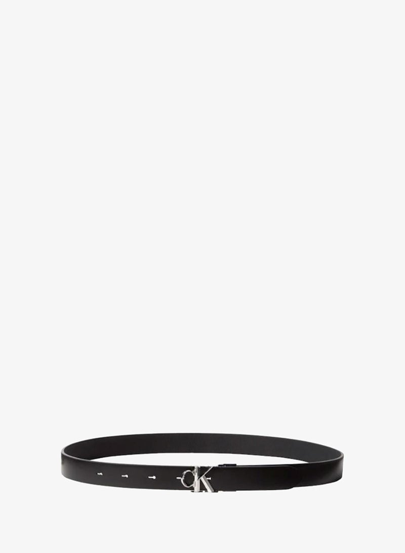 CALVIN KLEIN Leather Adjustable Reversible Monogram Buckle Belt - Image 4
