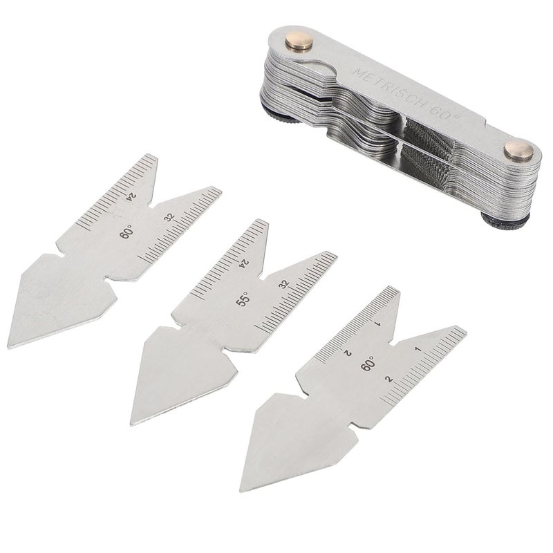 4Pcs Stainless Steel Thread Plug Gauge Metric Imperial Screw Pitch Measuring Tool - Image 2