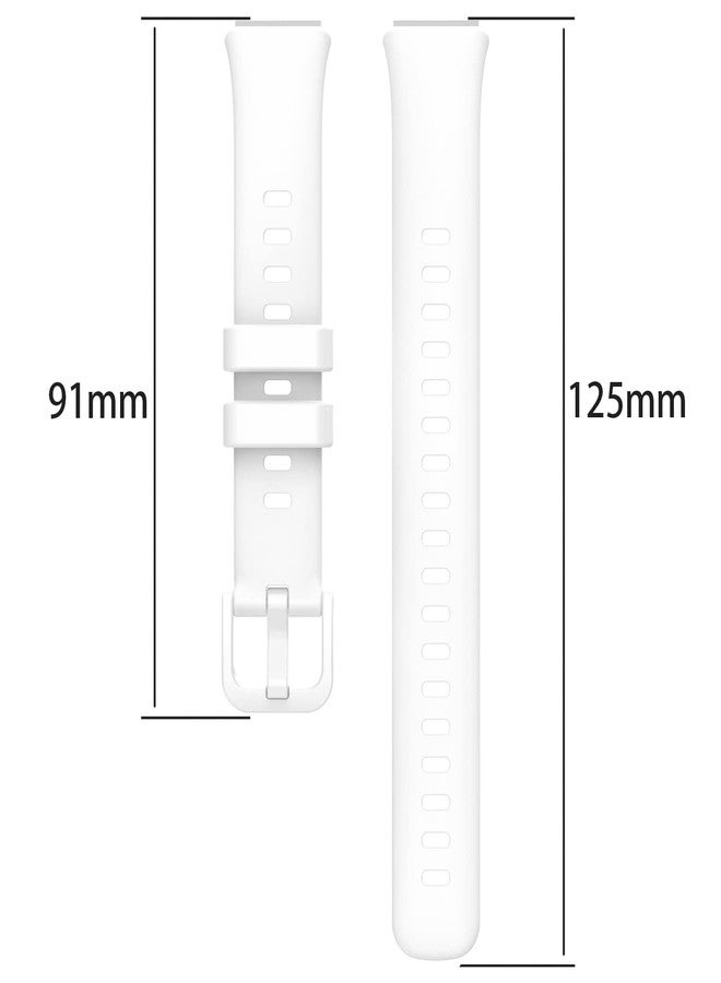 NOOETAH 2 Pack Sport Silicone Replacement Wristbands Straps Compatible for Band 7 (White+Pink) - Image 4