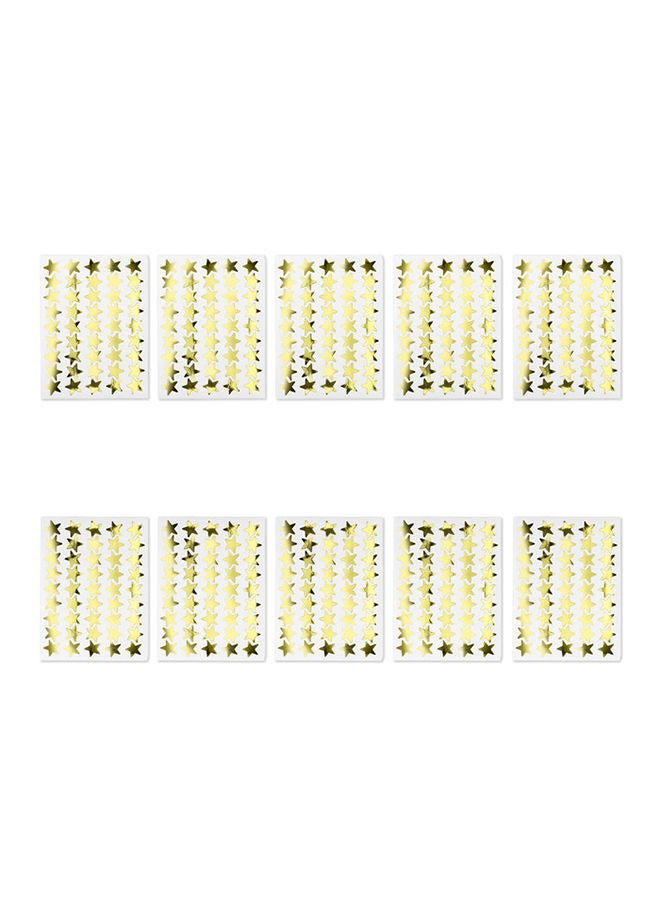 نيبمينينت طقم ملصقات على شكل نجوم مكون من 10 أوراق 11.5 x 8.5سم - Image 1