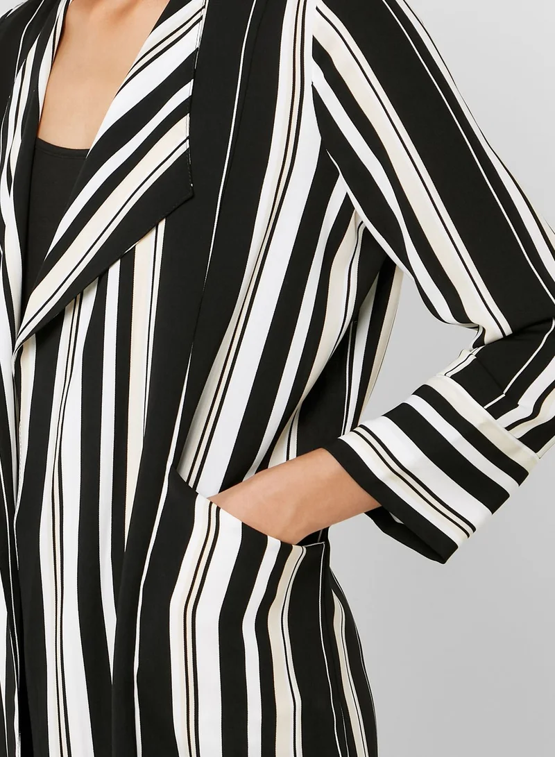 Wallis Longline Striped Duster Coat