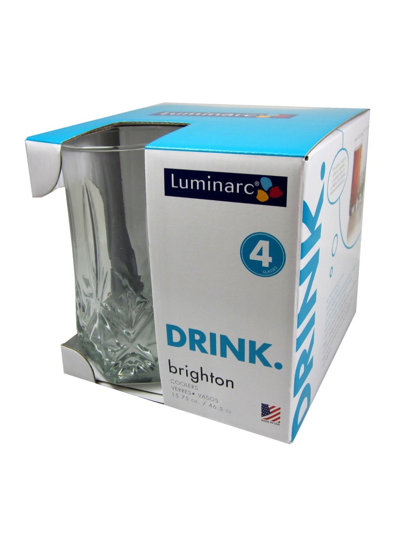 Luminarc Luminarc Brighton 15.75 Ounce Cooler Glass 4-Piece Set, 15.75-Ounce, Clear  - Image 3