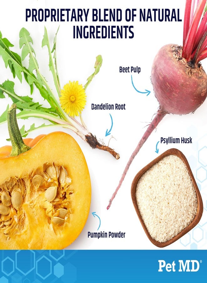 بيت إم دي إي زد جلاند - أقراص مضغ للغدد الشرجية للكلاب مع اليقطين والألياف لدعم الهضم، وتخفيف الإمساك، وجعل البراز أكثر تماسكًا - 60 قرصًا طريًا للمضغ - Image 3
