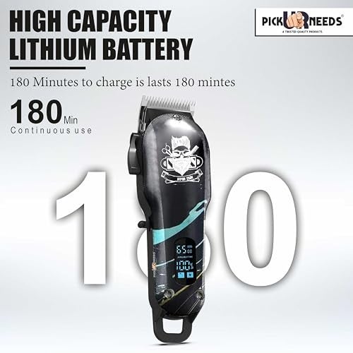 Pick Ur Needs Rechargeable Professional Hair Clipper/Trimmer For Men/Hair Cutting Machine With LED Indicator Trimmer 180 min Runtime 8 Length Settings - Image 5